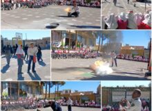 آموزش نکات ایمنی به دانش آموزان مدرسه جوادالائمه شهر گلشن