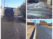 آغاز قیر پاشی و آسفالت معابر‌ فرعید شهرک میلاد شهر گلشن