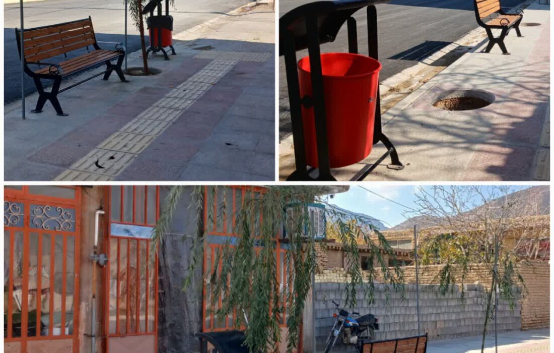 نصب نیمکت و سطل های زباله در کوی دولت آباد