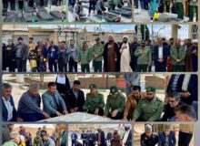 غبار روبی قبور مطهر شهدای شهر گلشن